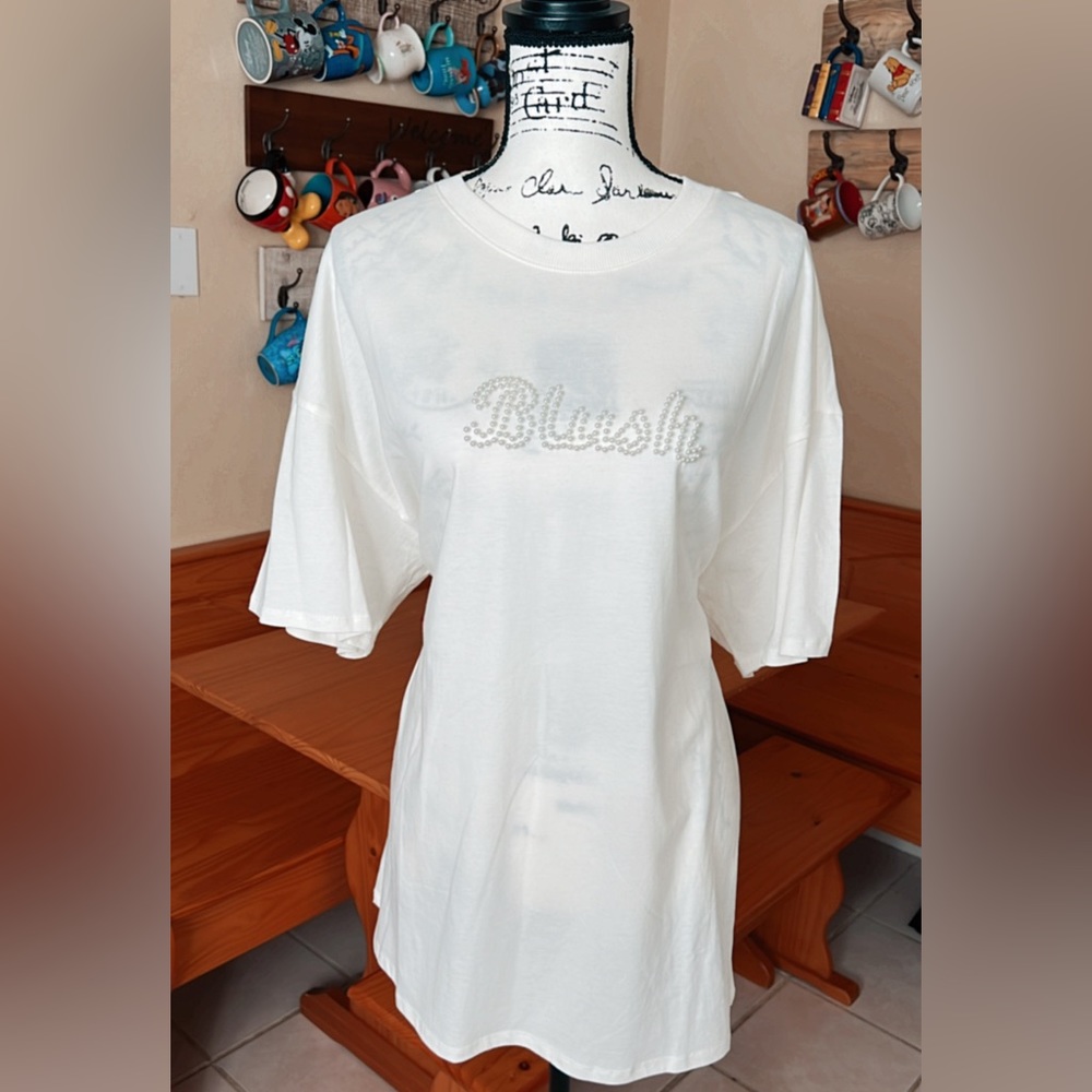 Divided by H&M Oversized bead-detail T-shirt